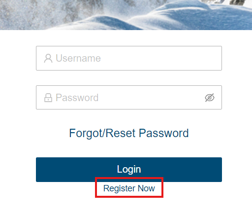 A login box with a picture of a snow covered mountain

Description automatically generated